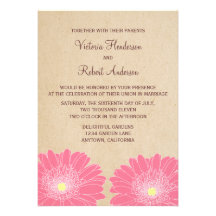 Delicate Daisies Wedding Invitation, Pink