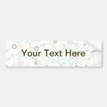 Delicate floral design bumper sticker