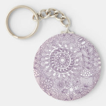 delicate floral lattice pattern II Key Chain