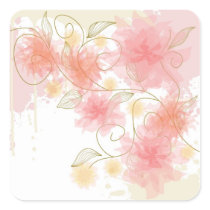 Delicate flowers stickers