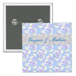 Delicate Flowery and Lace Pinback Buttons