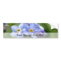Delicate Forget Me Not Flowers Bumper Stickers