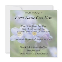 Delicate Forget Me Not Flowers Personalized Invites