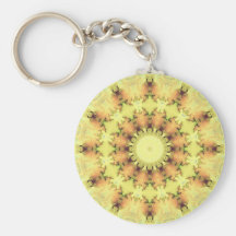 Delicate Fractal Kaleidoscope Keychain