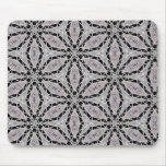 Delicate lace fabric pattern in black & white mousepad