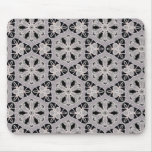 Delicate lace fabric pattern in black & white mouse pads