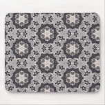 Delicate lace fabric pattern in black & white mousepads