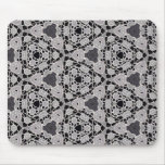 Delicate lace fabric patterns in black & white mousepads