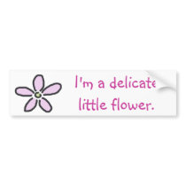 Delicate Little Flower Bumper Sticker