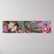 Delicate Orchid Mermaid Art Print