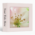 Delicate Pink Apple Blossom Vinyl Binder