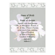 Delicate Pink Orcids Wedding Invitation Set