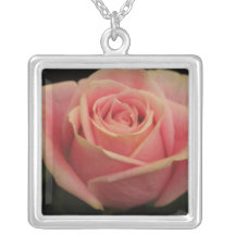 Delicate Pink Rose Necklaces