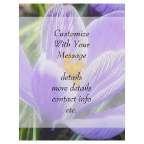 Delicate Purple Striped Crocus Flyer Design