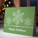 Delicate Snowflakes Christmas Card, Sage