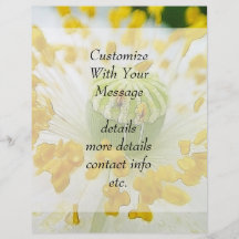 Delicate White Poppy Personalized Flyer