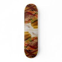 Delicious Beef roast with corn Skate Deck