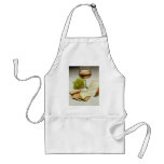 Delicious Cheese, crackers and wine glass Aprons