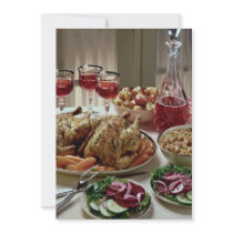 Delicious Chicken, salad and cucumber Custom Invitations