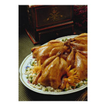 Delicious Cornish game hen platter Personalized Invitations