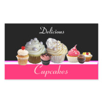 DELICIOUS CUPCAKES BIRTHDAY PARTY ,red pink black Stickers