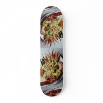 Delicious Fisherman's plate for food lovers Skate Board