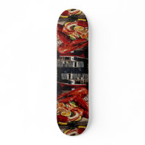 Delicious Fresh Atlantic lobster dinner on the fis Skate Board Deck