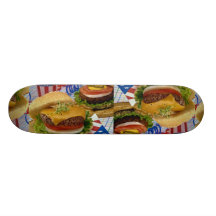 Delicious Hamburger Custom Skate Board