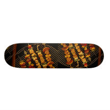 Delicious Kebobs on grill Skateboards