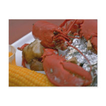 Delicious Lobster with drawn butter, potato and co Post Cards