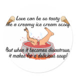 Delicious Love Round Sticker