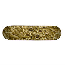 Delicious pasta recipe skateboard