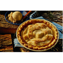 Delicious Peach pie, vanilla ice cream Acrylic Cut Out