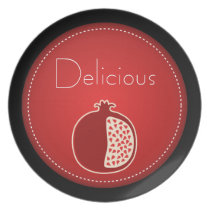 Delicious Pomegranate Plate plates