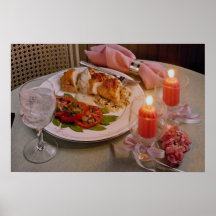 Delicious Romantic candlelight supper Poster
