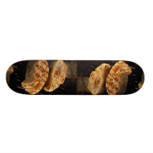 Delicious Salmon steaks on grill Skate Deck