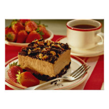 Delicious Strawberries and cake Personalized Invites