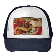 Delicious Strawberries and cake Mesh Hats