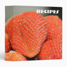 Delicious Strawberries Vinyl Binder