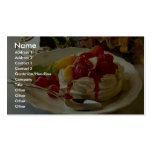 Delicious Strawberry, raspberry, peach shortcake Business Card Templates