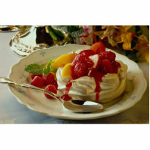 Delicious Strawberry, raspberry, peach shortcake Photo Sculpture