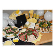 Delicious Three deli platters with balloons Personalized Invite