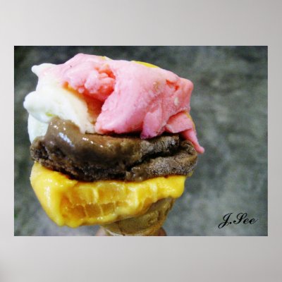 Delicious Turkish Ice Cream Food Poster by LittleMilkyShop