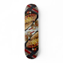 Delicious Wieners, onions and bacon on a sub bun Custom Skateboard