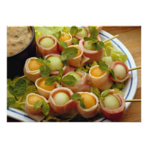 Delicious Wrapped melon ball salad Announcement