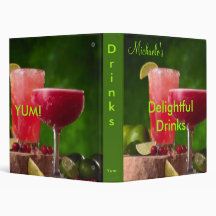 Delightful Drinks cookbook Vinyl Binders