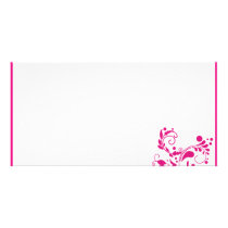 Delightful pink blossom wedding gift photo card template