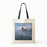 Delightful Silhouette Mother & Daughter at Beach Bag