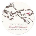 Delightful Tree Top Bird-Save The Date Sticker