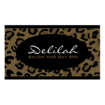 Delilah Leopard Print Black Chic Business Card
